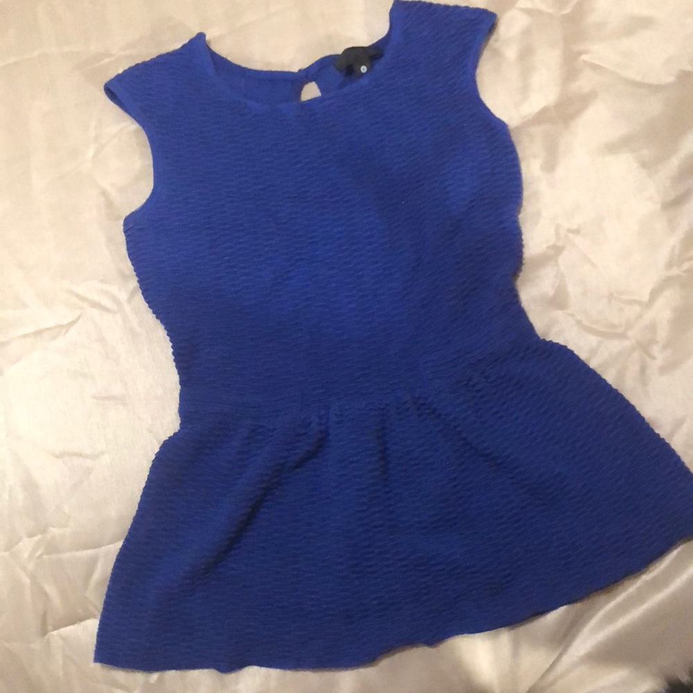 Royal Blue Peplum Top